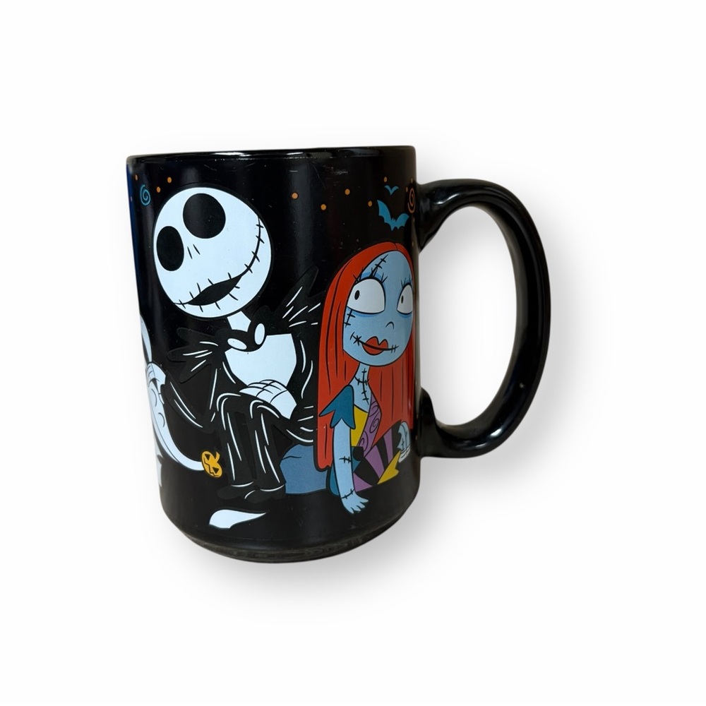 Disney Nightmare Before Christmas Jack Sally Black Coffee Mug‎ Zak Designs